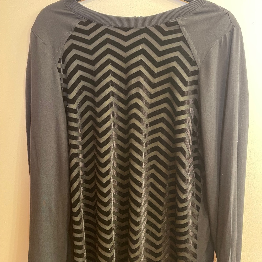 women's Karen Kane black evening blouse large